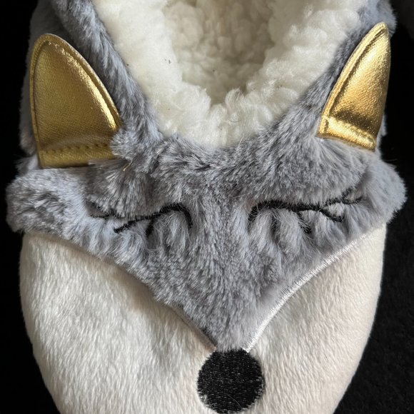 ‘Sleepy Cat’ Fleece Lined Childs Slippers Size 9 ¾” (Ages 10 – 11) - Picture 4 of 5